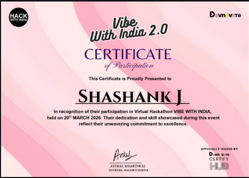 Vibe with India 2.0 hackathon